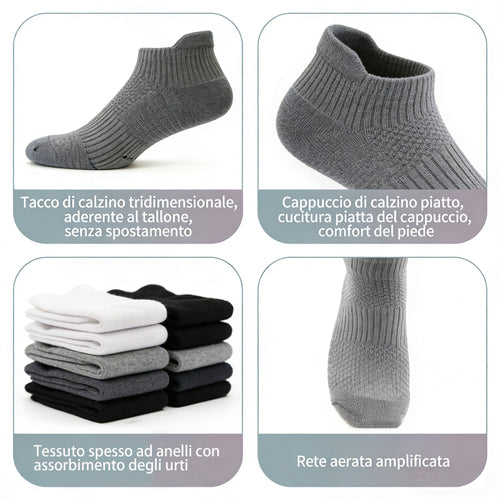 Calze da Compressione in Fibra di Bambù – Assorbenti, Antibatteriche, Antiodorose – Per Uomo e Donna – Sport & Estate