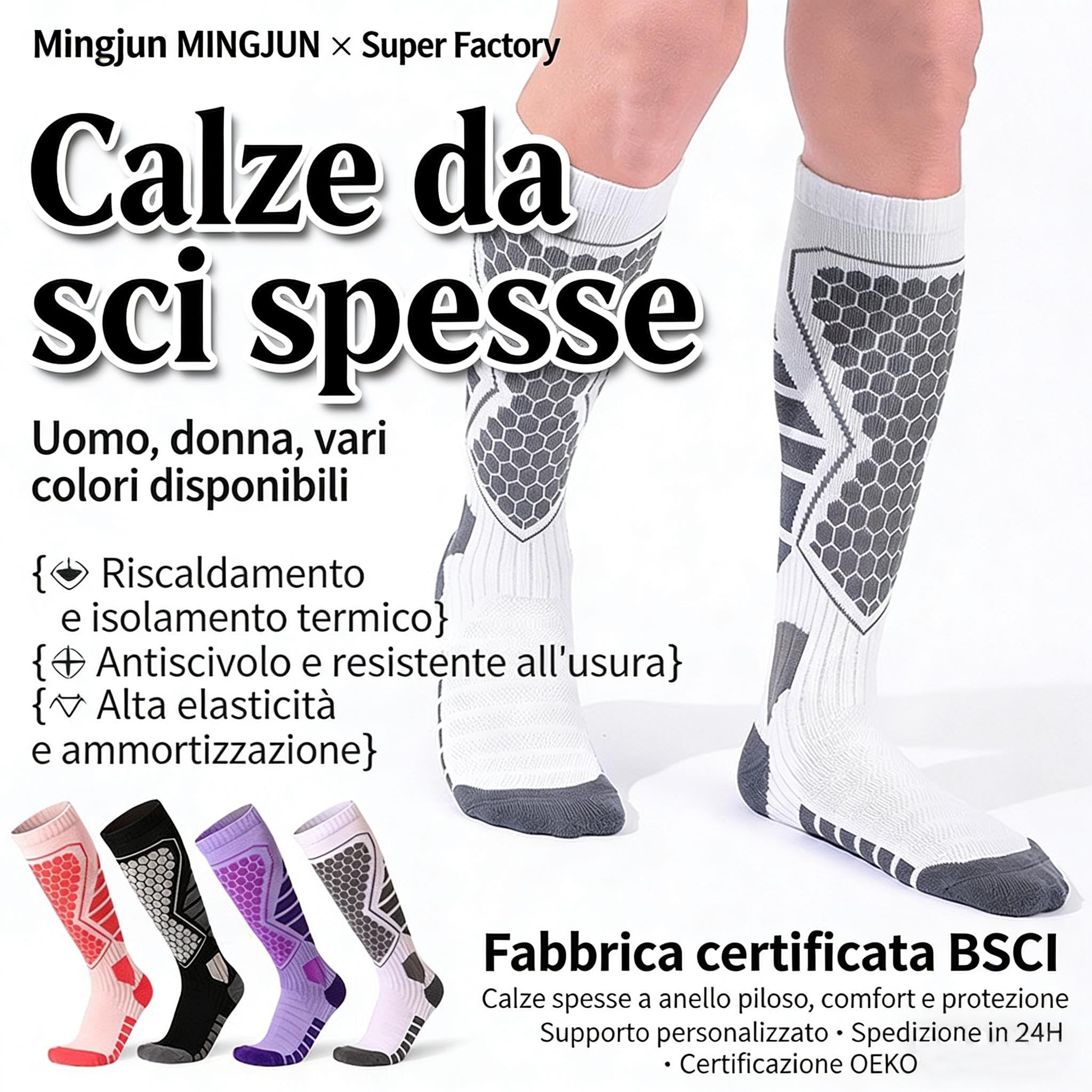 Calze neve per sci e snowboard