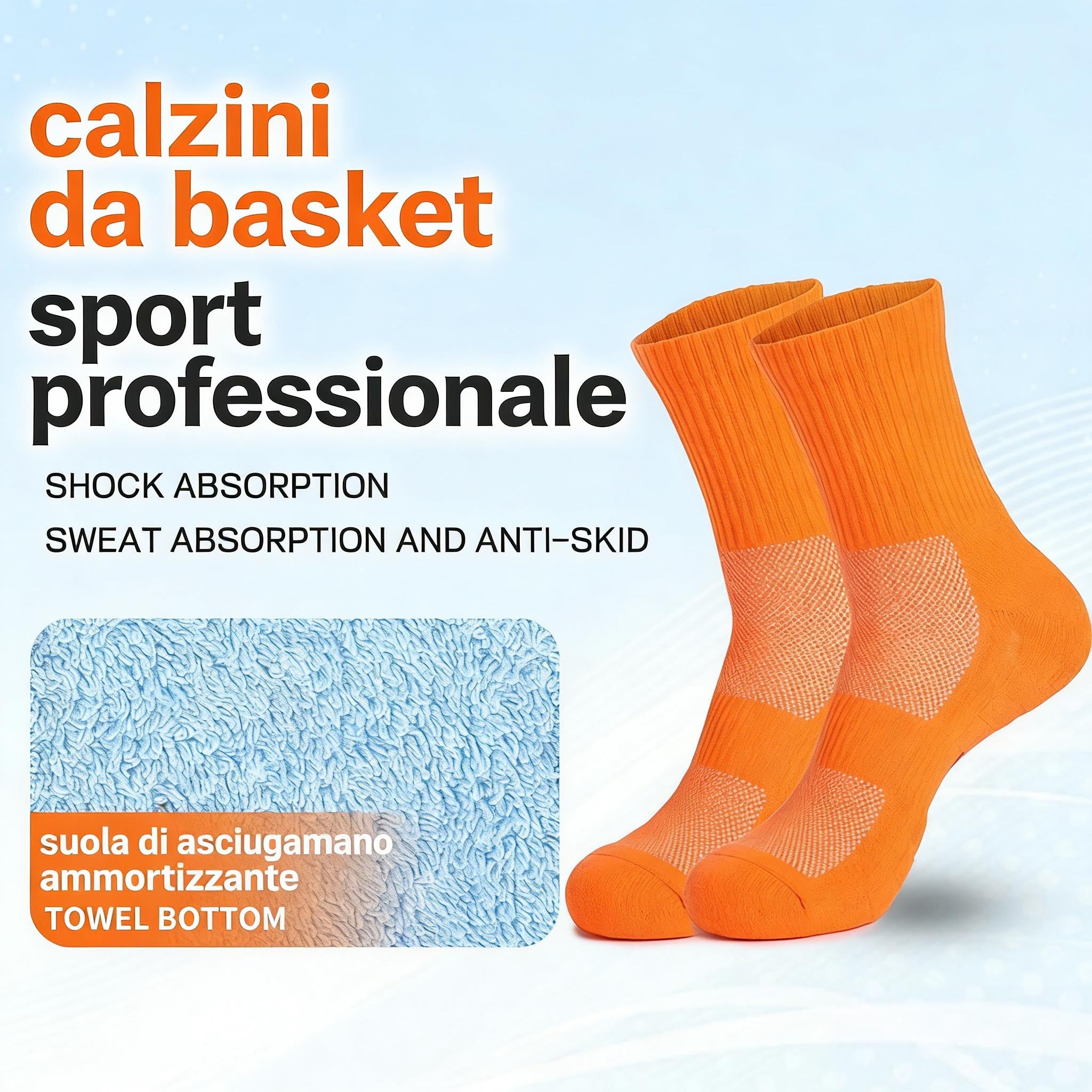 Calzini da basket professionali con protezione piedi e traspirazione